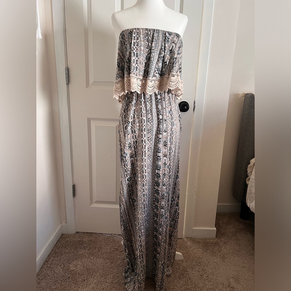 Forever21 Boho sleeveless maxi dress, Size S